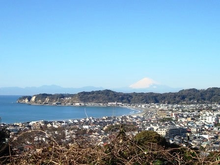 鎌倉から富士山を眺める 材木座周辺 風に吹かれて鎌倉見聞 21