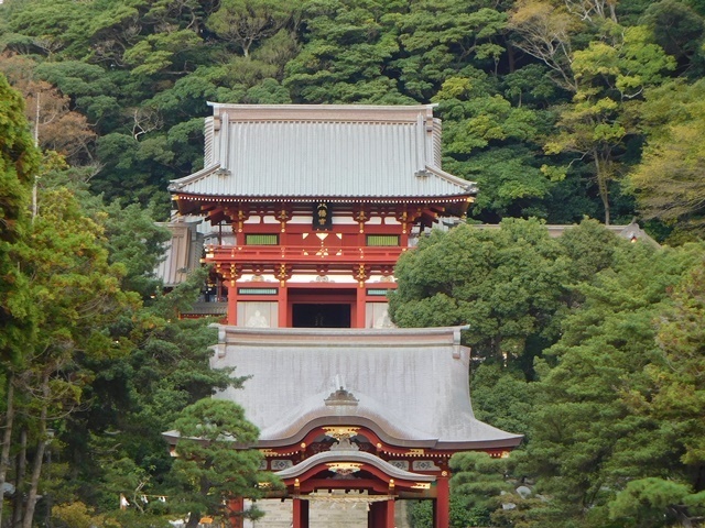 鶴岡八幡宮と舞殿.JPG